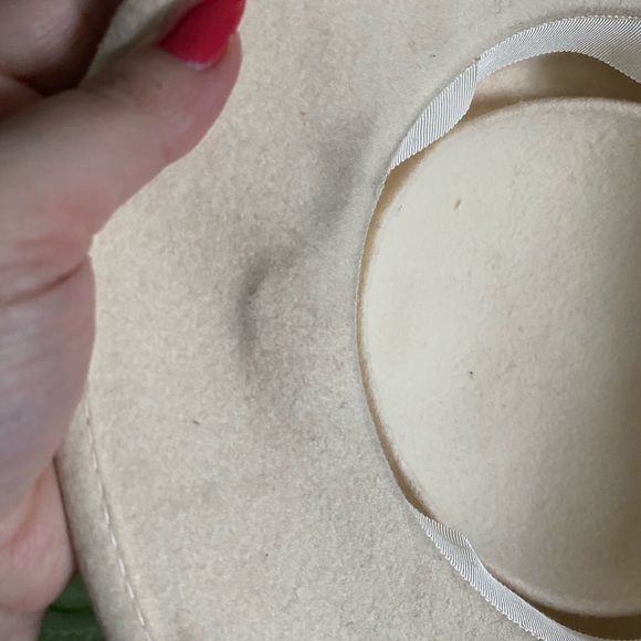 Vintage Cream Small Brim hat - Picture 2 of 4